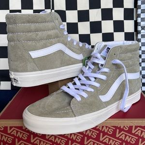 Vans Sk8-Hi Pig Suede Moss Gray/Snow White WMNS sneakers